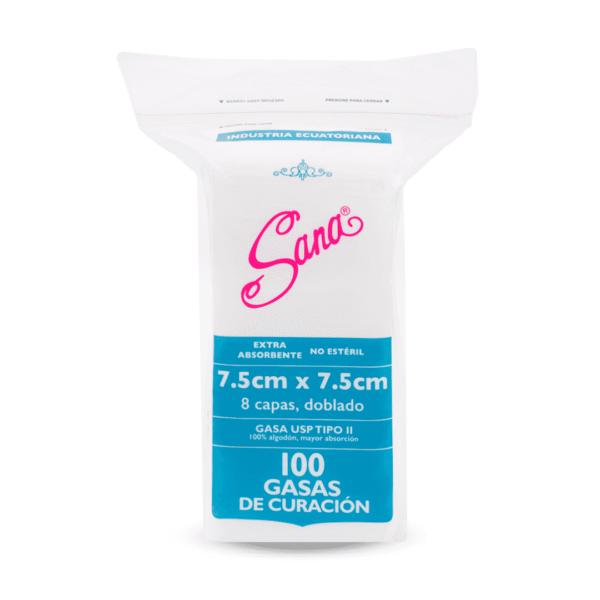 Gasa No Esteril 7.5cm x 7.5cm Funda 100uds - Imagen 2