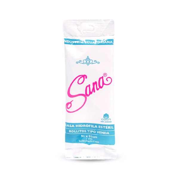 Rollo de Gasa Tipo Venda 1 yarda Estéril Sana - Imagen 2
