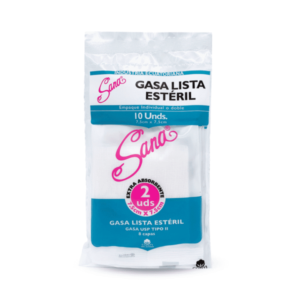 Gasa Lista Doble Estéril 10 uds Sana - Imagen 2