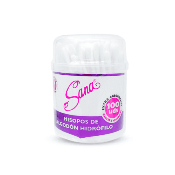 Hisopos Biodegradables 100 uds Sana - Imagen 2