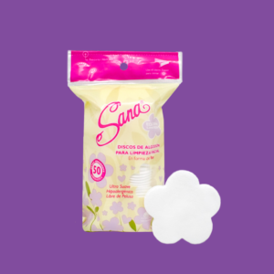 Disco desmaquillante figura de flor 50 uds