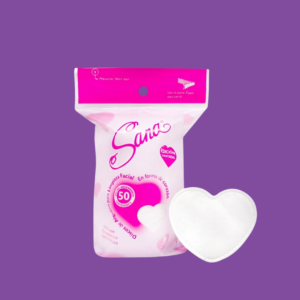Disco desmaquillante figura de corazón 50 uds